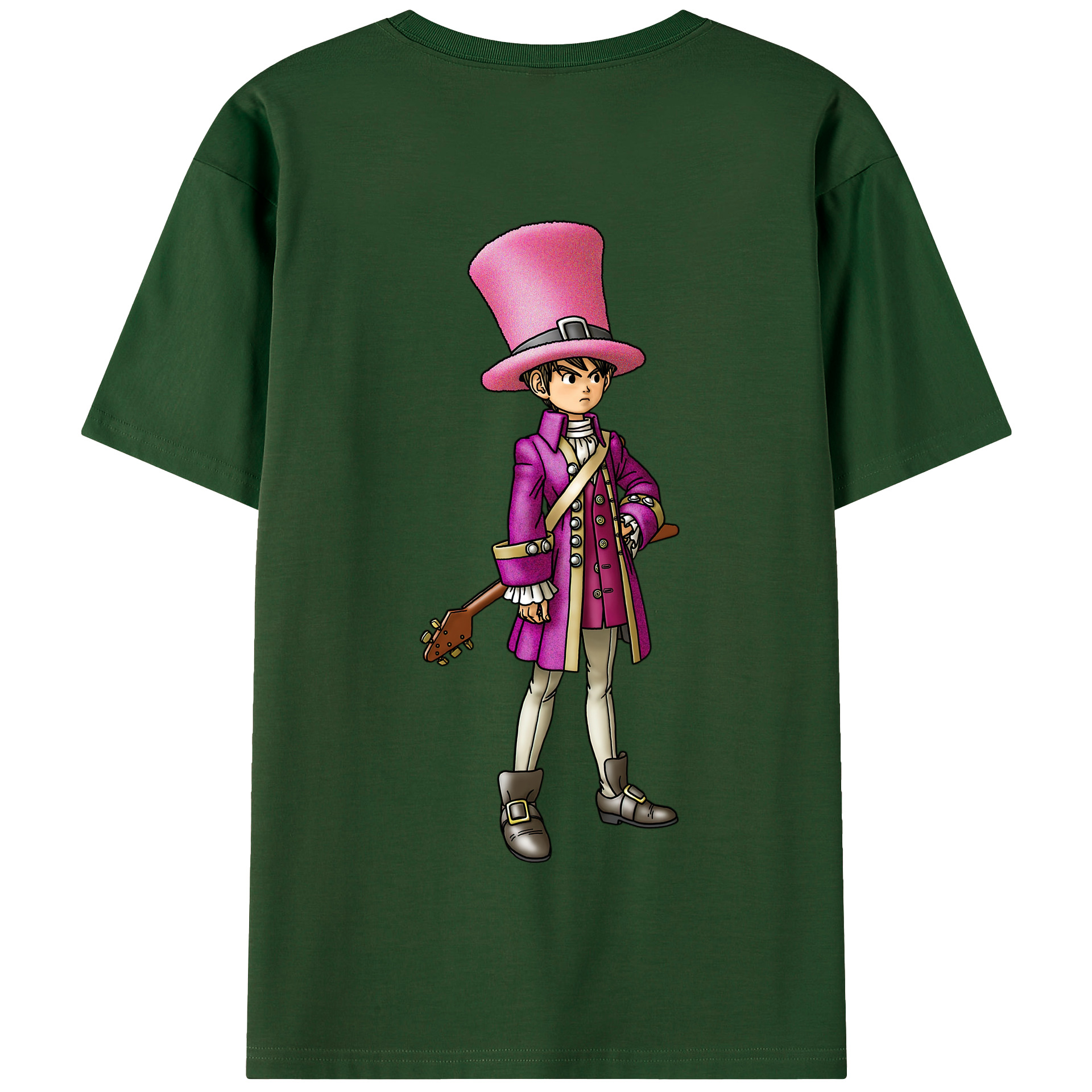 （画像用） ドラゴンクエスト Doragon Kuesuto Dragon Quest 綿100％半袖Tシャツ（背面プリント）